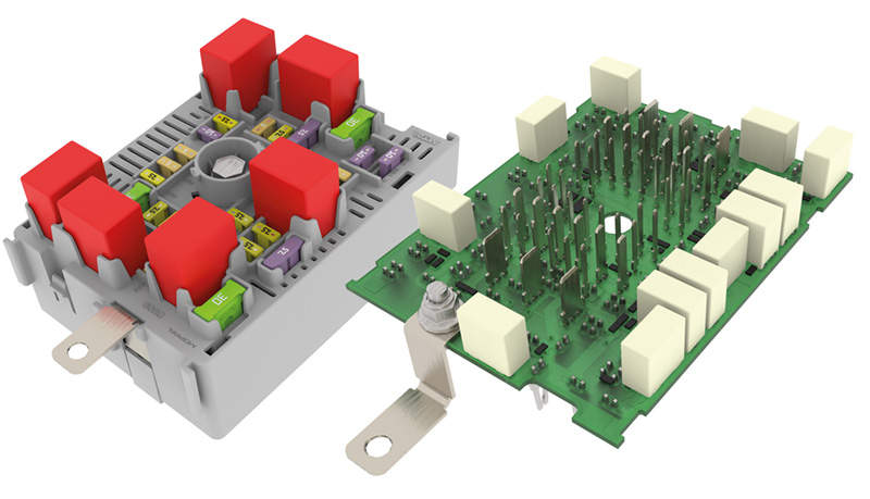 Electric distribution center with PCB module