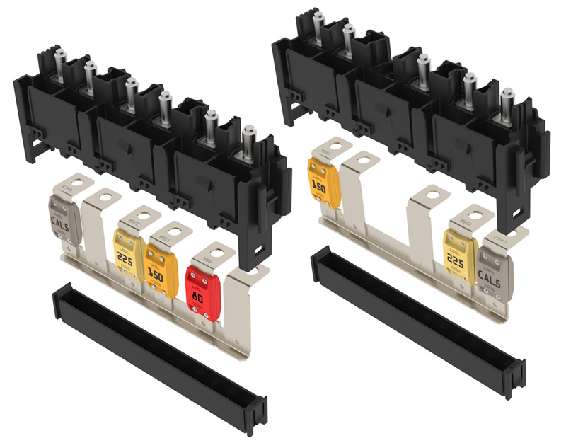 Electric distribution center with pre-fuse boxes