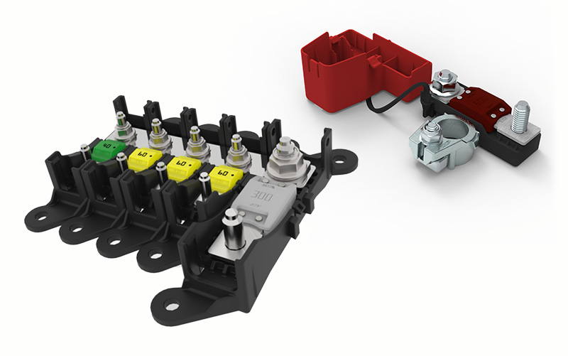 Modular fuse boxes and battery unit for Tata